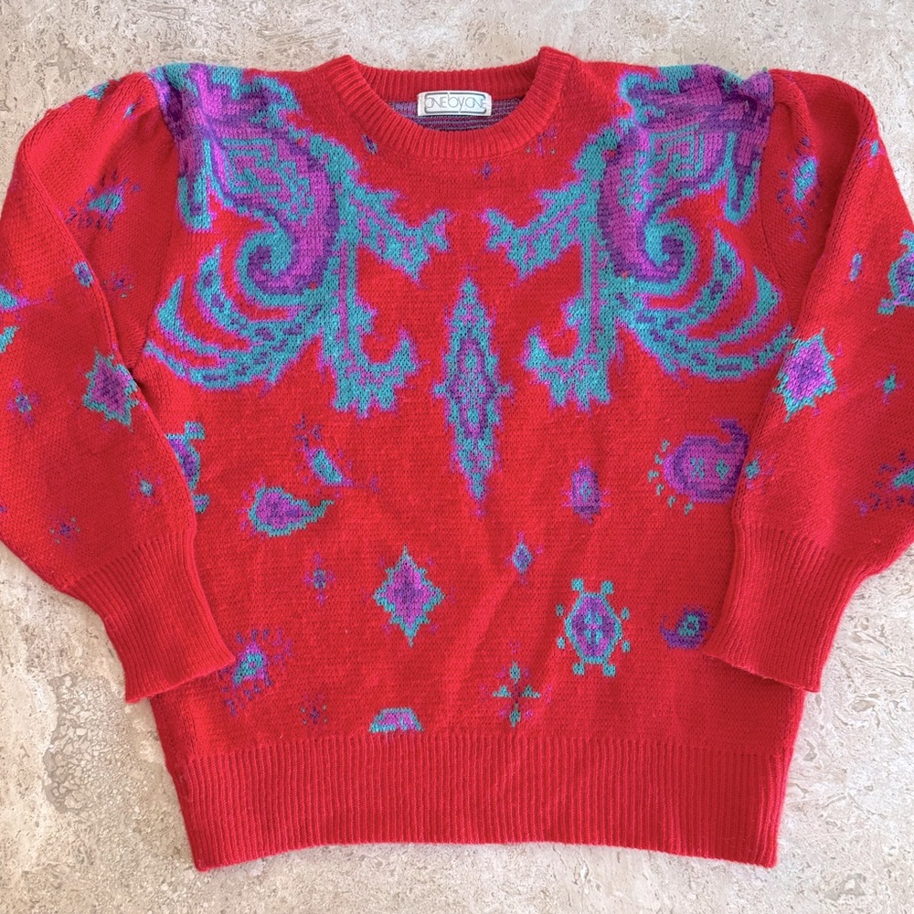 🍁50% Off Fall Sale VONTAGE One by One Knit Patterned Sweater